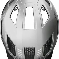 Abus Hyban 2.0 Signal Silver Med LED Lys -Hjelm Salg abus hyban 2 0 signal silver top p