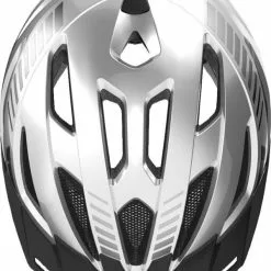 Abus Urban-I 3.0 Signal Silver Med LED Lys -Hjelm Salg abus urban i 3 0 signal silver top p 1