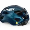 Met Rivale Mips Teal Blue Metallic Glossy